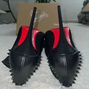 靴 Christian louboutin  Dovi Dova 85 37.5 CHRISTIAN LOUBOUTIN Shiny Nappa Maille Tricot Dovi Dova 85